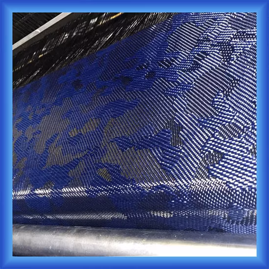 Kevlar Carbon Fiber Disruptive Fabric Blue